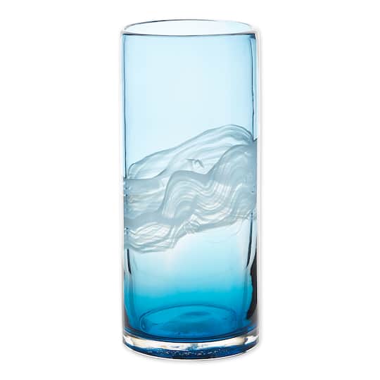 12.5" Ocean Waters Glass Vase
